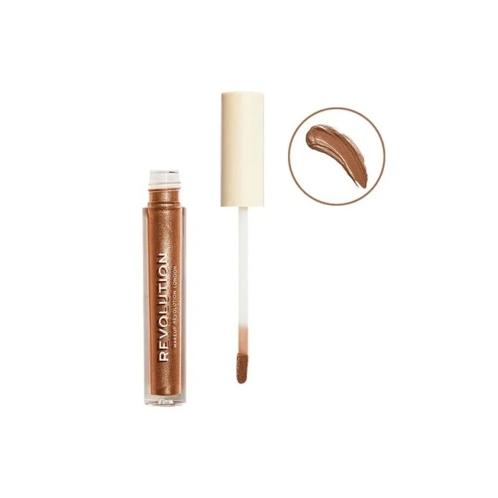 Revolution Nudes Collection Metallic Lip Gloss Corset Golden Bronze 2.2ml NEW